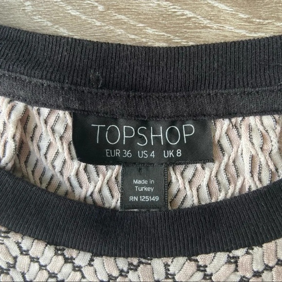 Topshop  Textured Geo Bodycon Dress - Picture 7 of 16